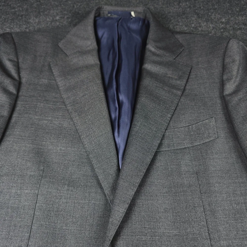 Suitsupply Mens Gray Wool Blazer Jacket Vitale Barberis Canonico Super 110 Sz 41